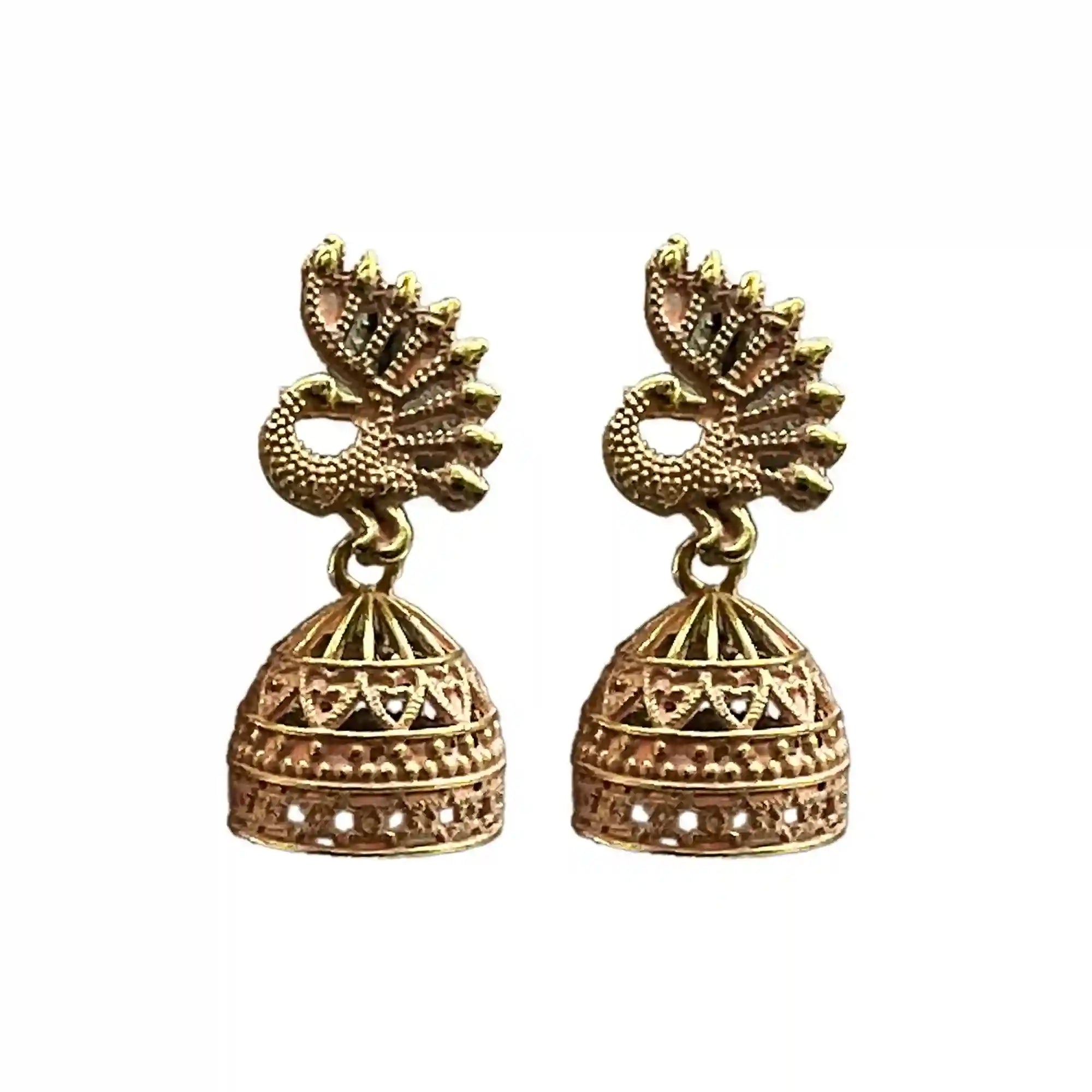 Pearls Peacock Jhumki Earring For Her IJMCE 20