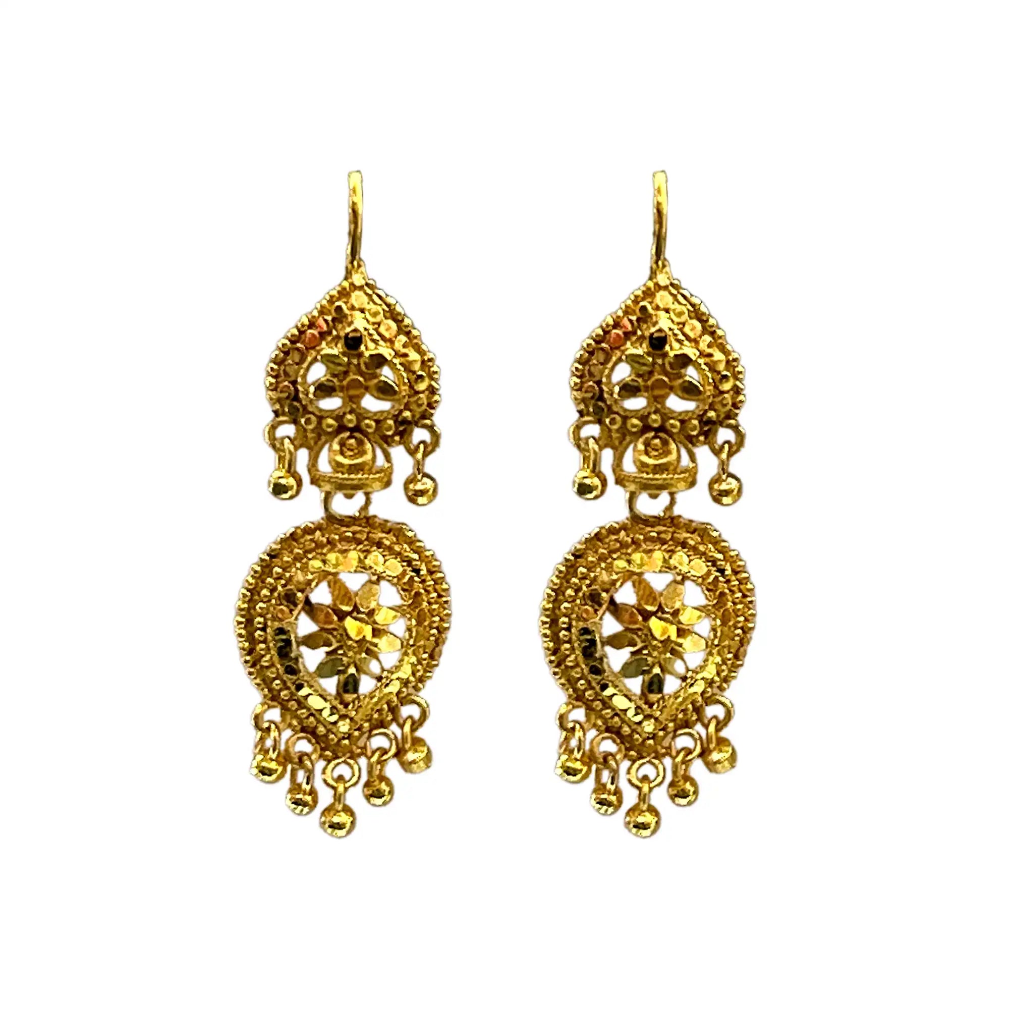 flower drop earrings gold, jhumka earrings, dainty earrings, gift for  her