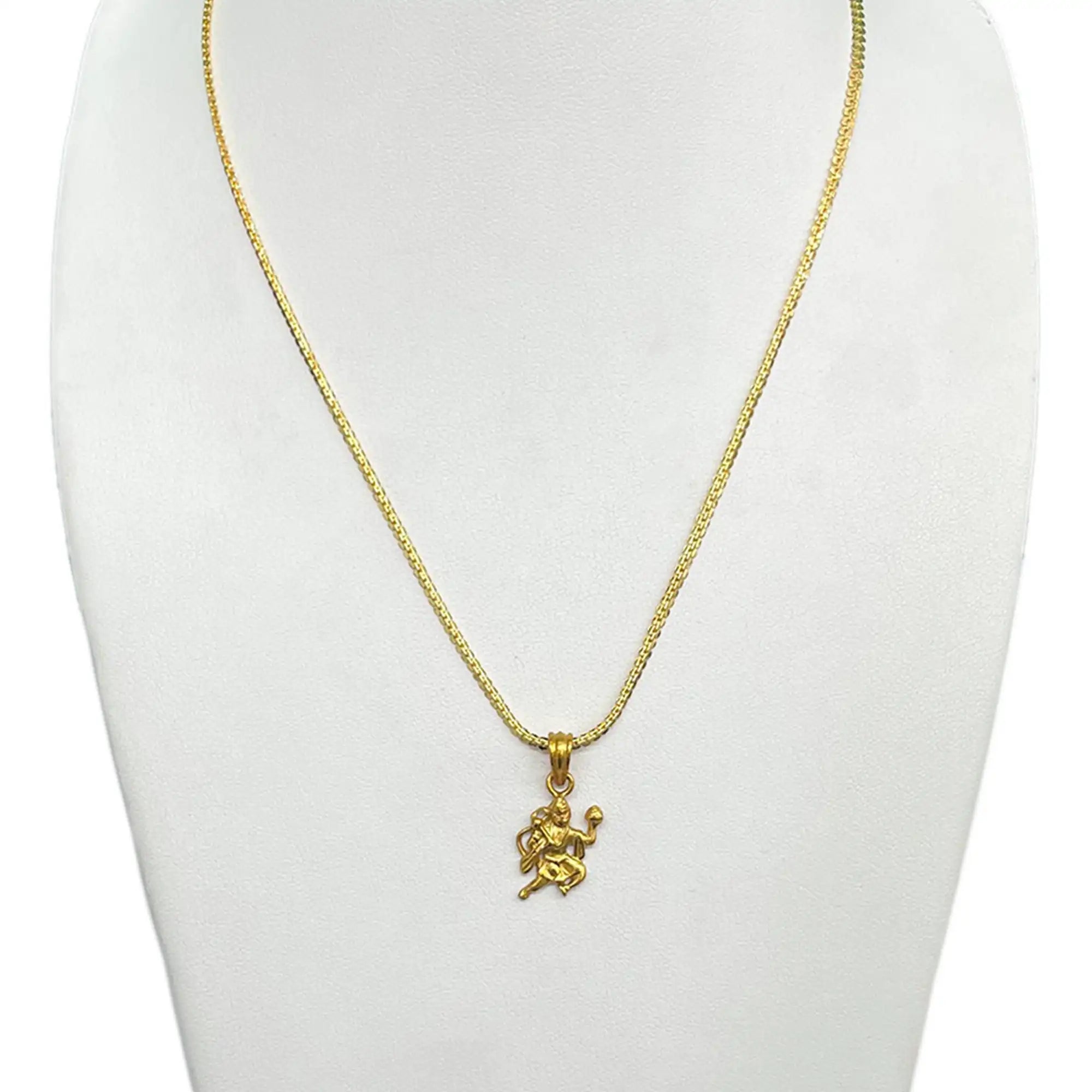 Gold Plated Lord Hanuman Locket Pendant Necklace