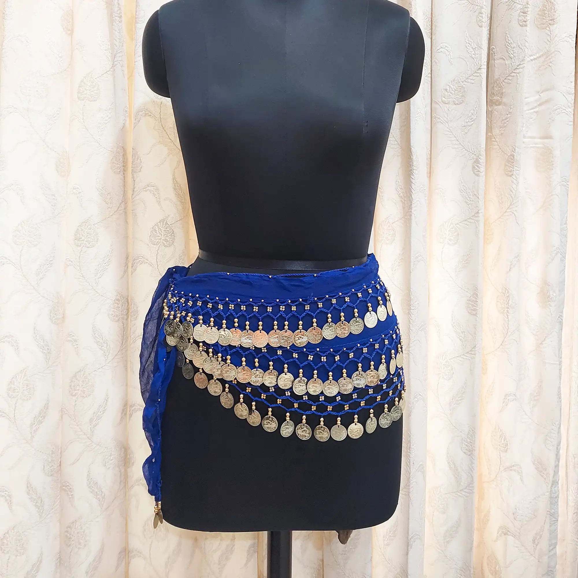 Women's Belly Dance Hip Belt with Gold Coins