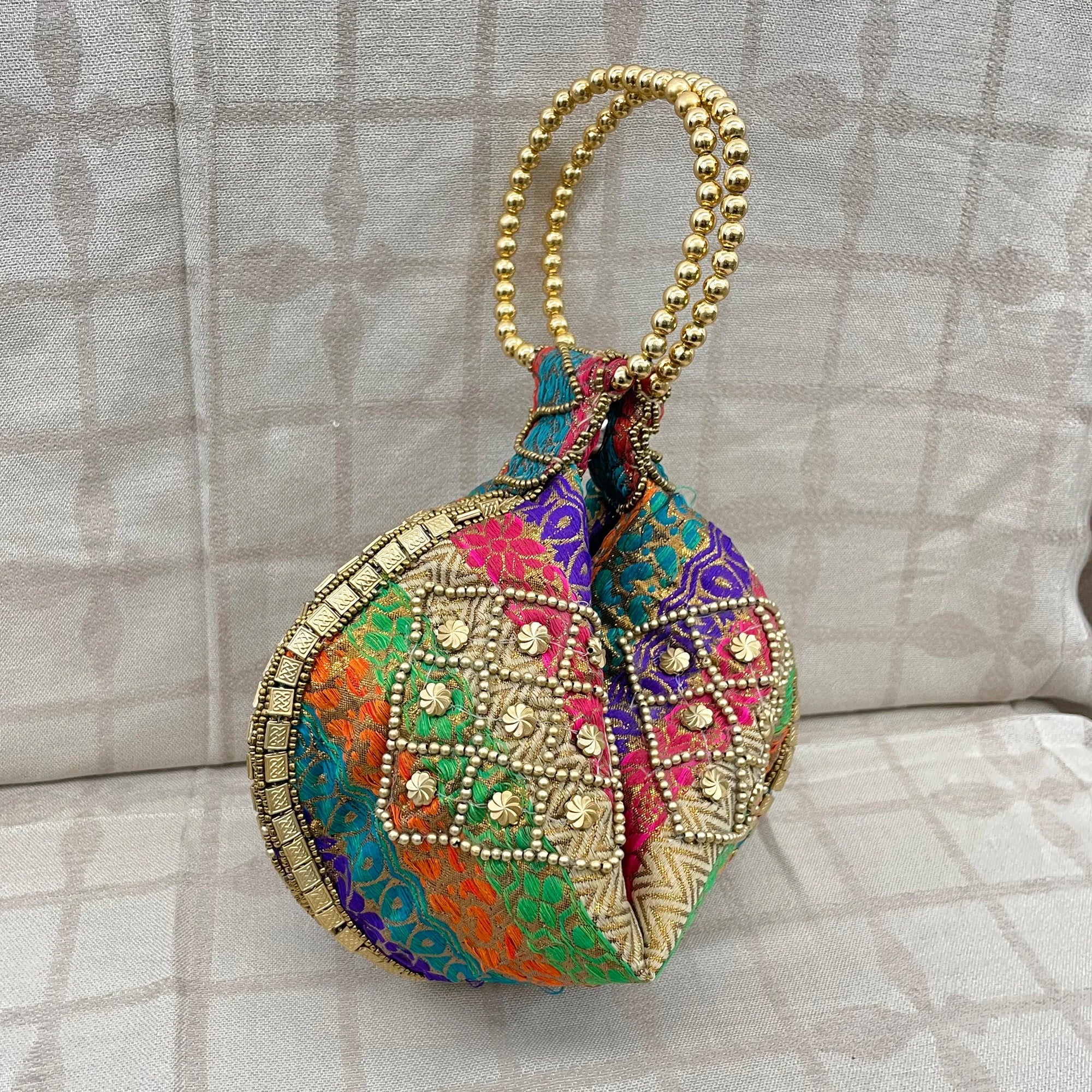 Bracelet Bag with Brocade Weave and Beadwork