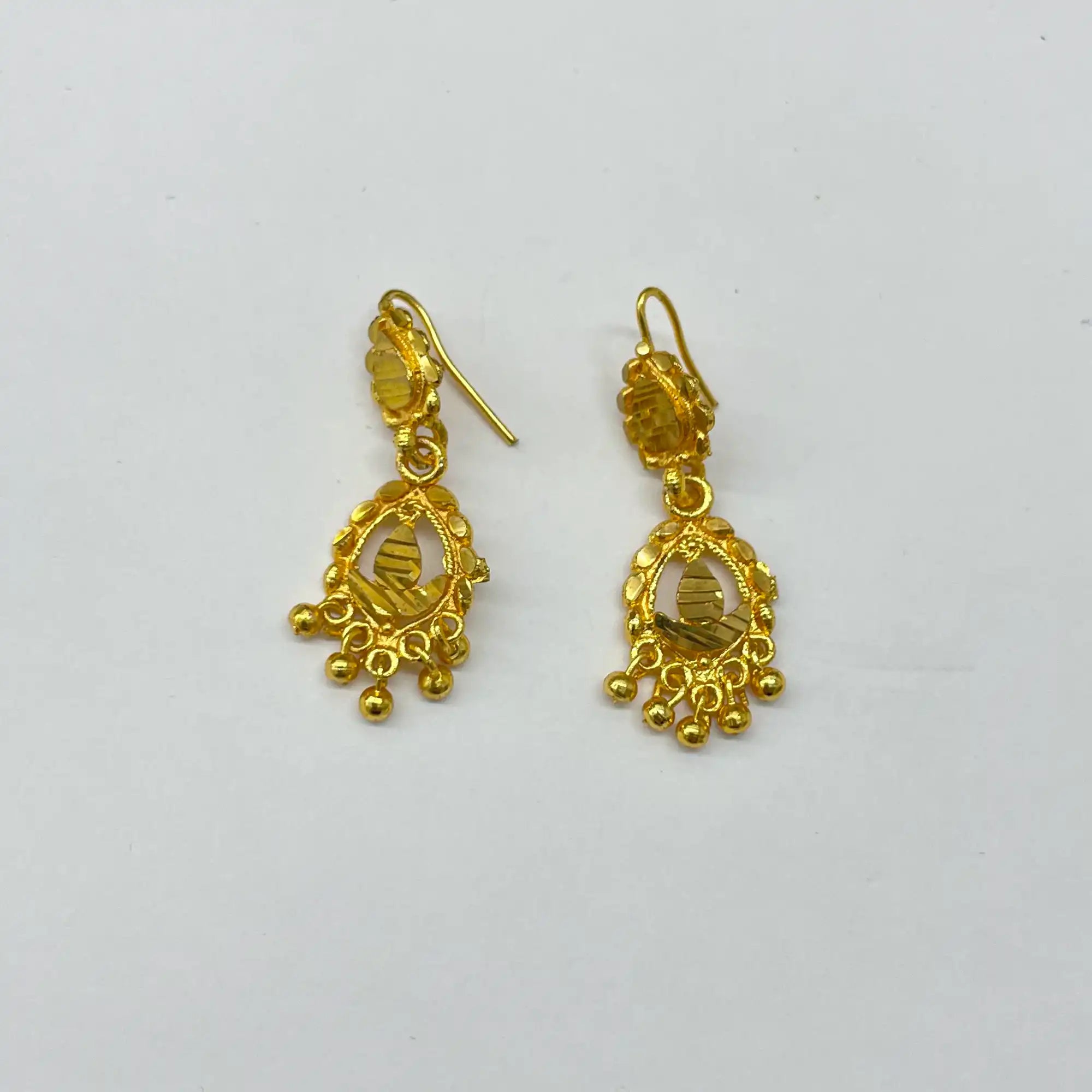 Traditional Gold Drop Earrings Gift for Girl IJMGE 32