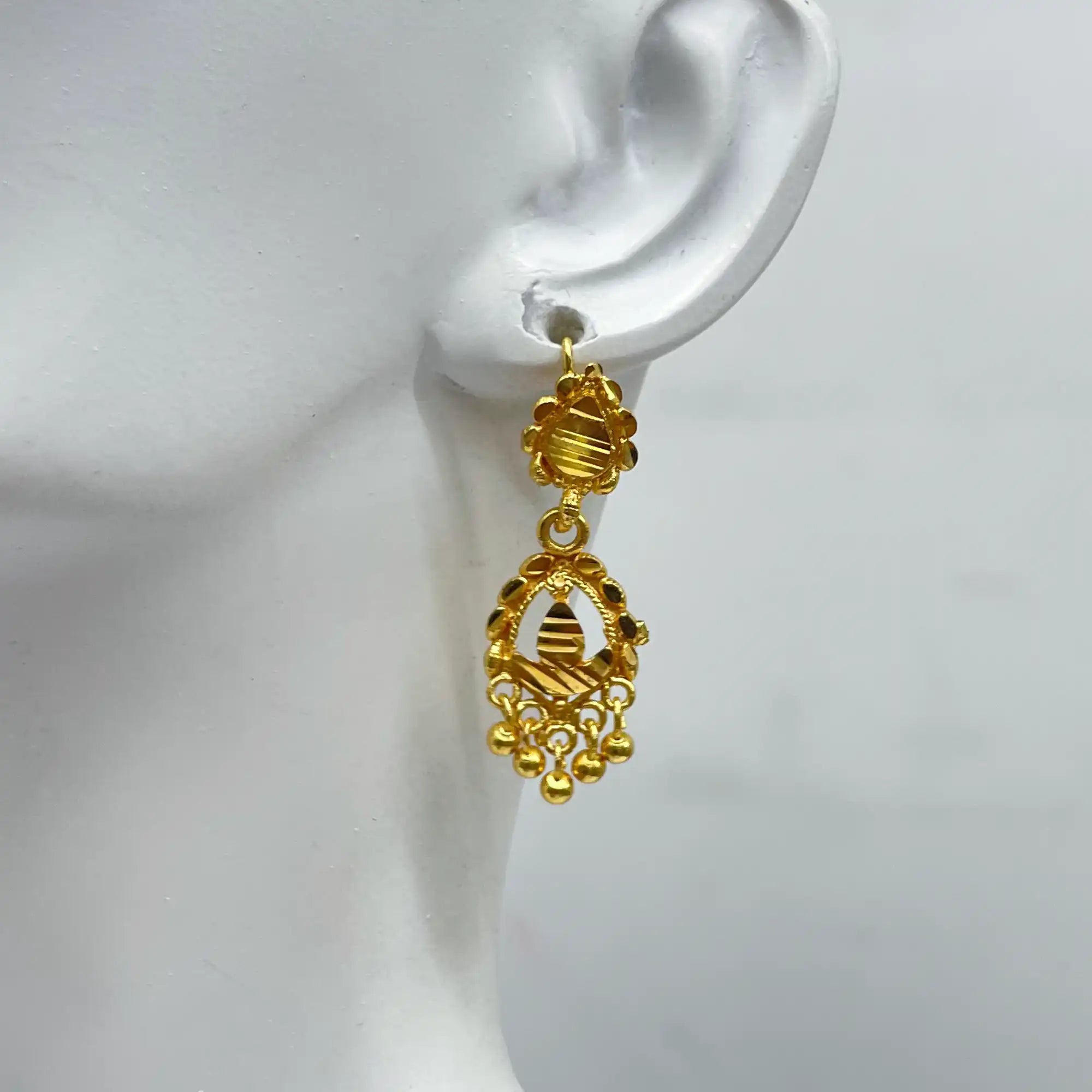 drop earrings, dubai gold plated earrings, wedding earrings