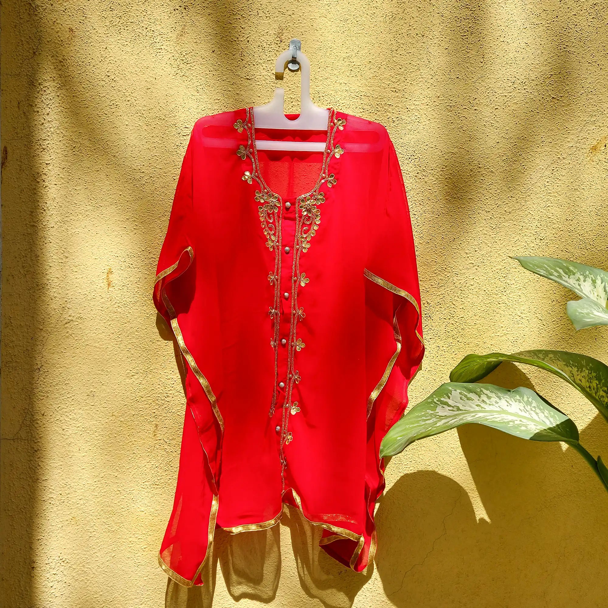 red tunic summer kaftan