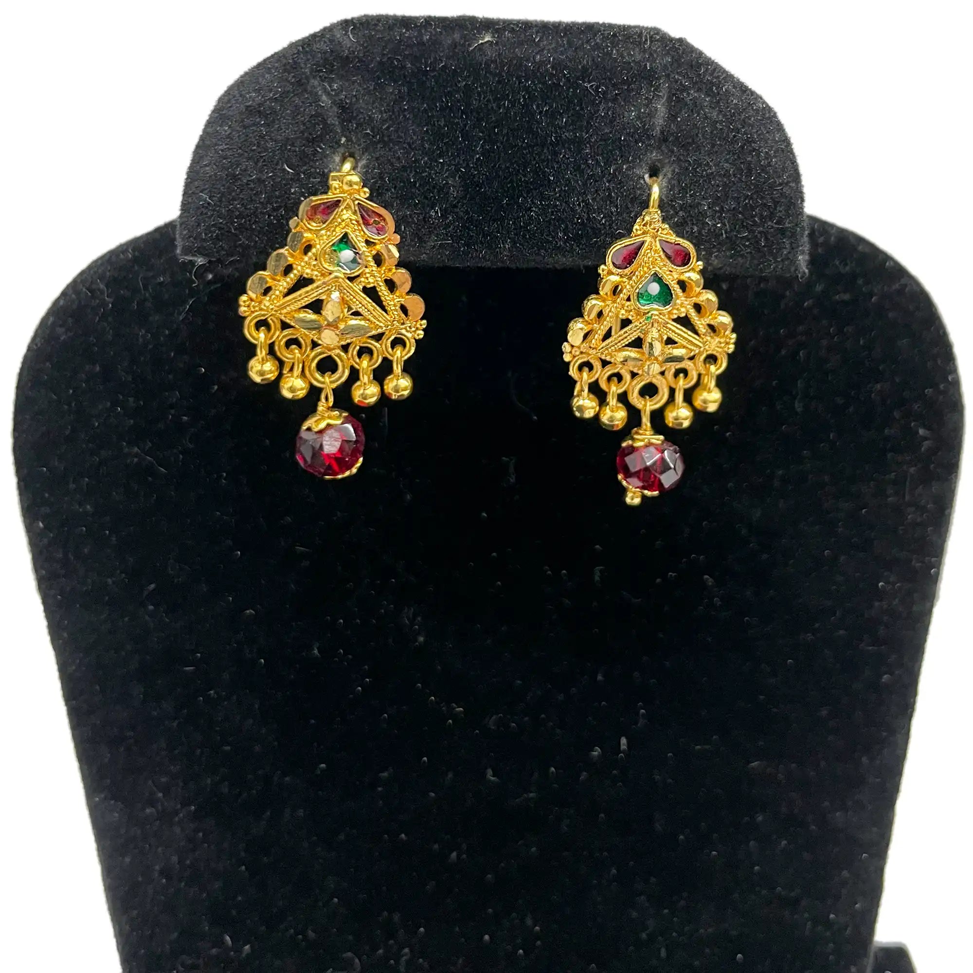 Beautiful Gold Drop Wedding Earrings IJMGE 123