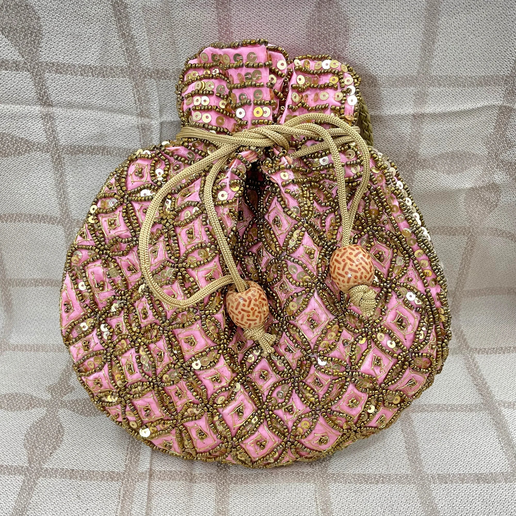 Indian Ethnic Traditional Sequence Potli Bag for Patry, Wedding, & Wedding Gift