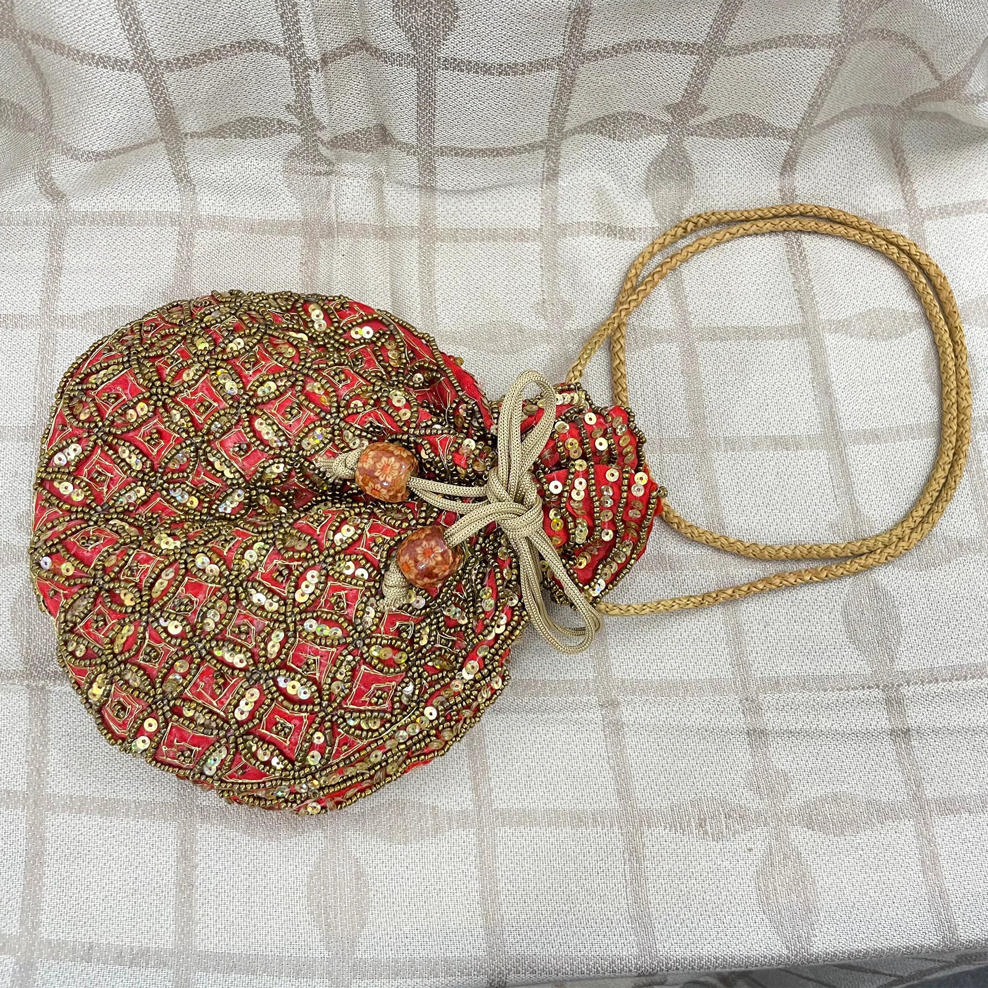 Indian Ethnic Traditional Sequence Potli Bag for Patry, Wedding, & Wedding Gift