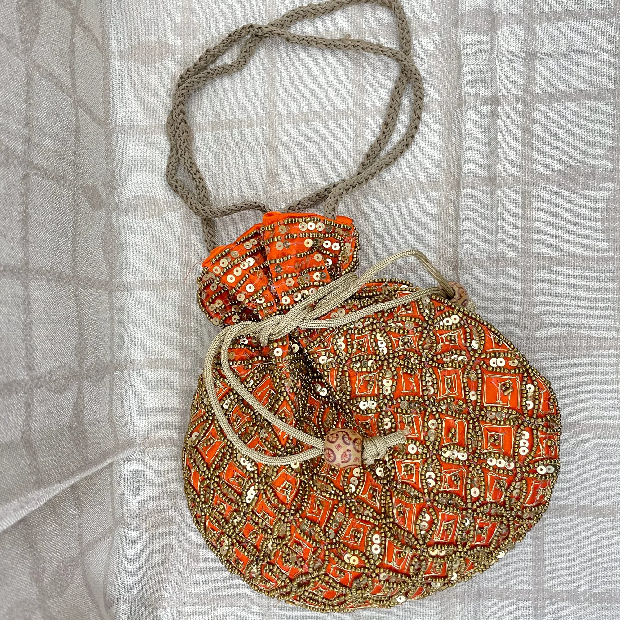 Indian Ethnic Traditional Sequence Potli Bag for Patry, Wedding, & Wedding Gift