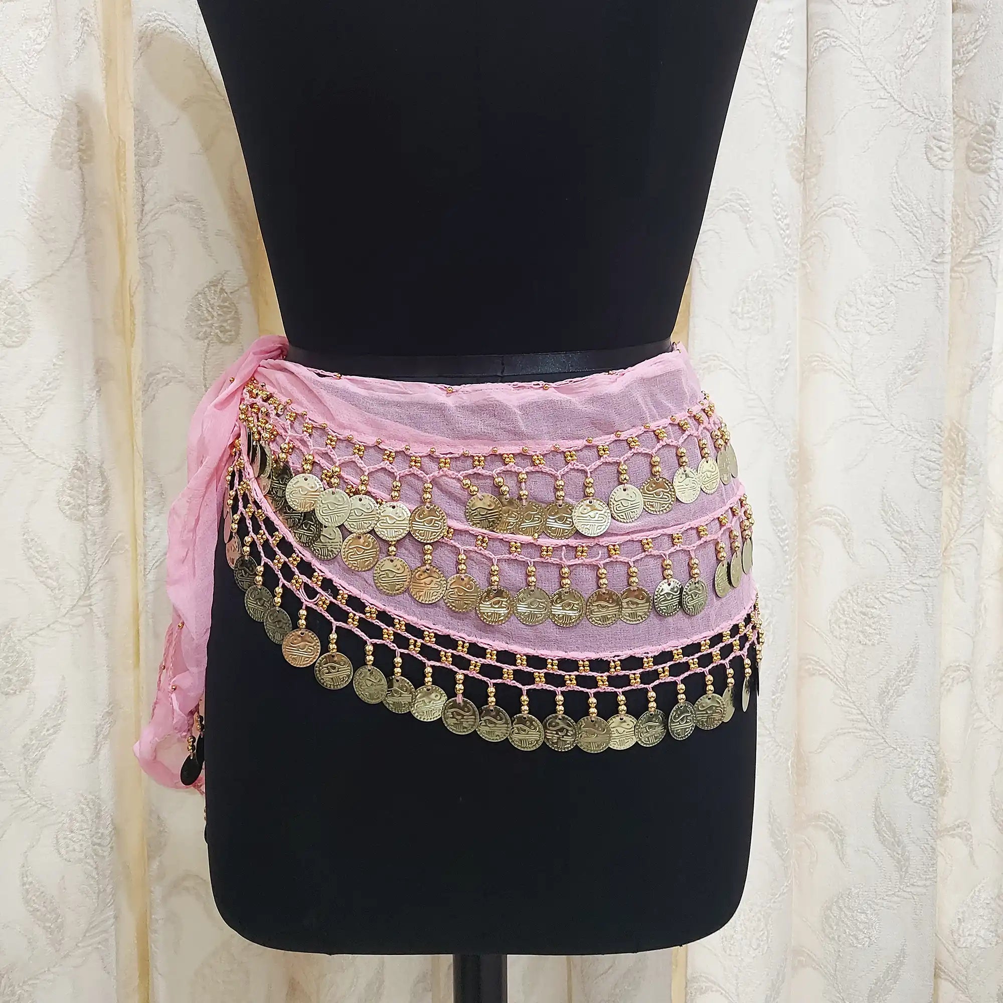 Women's Belly Dance Hip Belt with Gold Coins