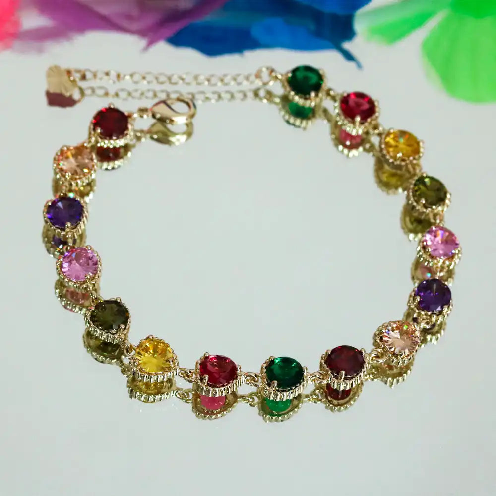 Beautiful Summer CZ Stone Anklet