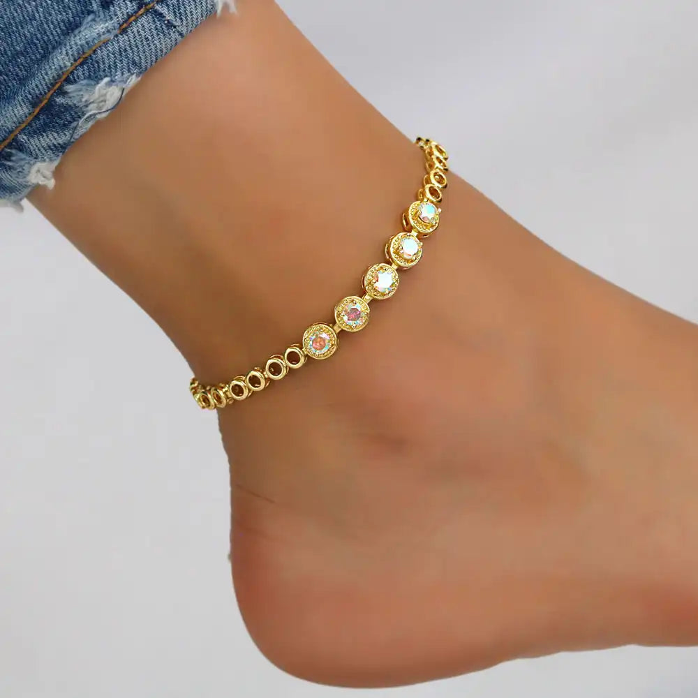 Gold Plated Chain anklet bracelet for women