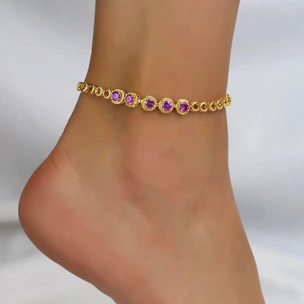 Gold Plated Chain anklet bracelet for women