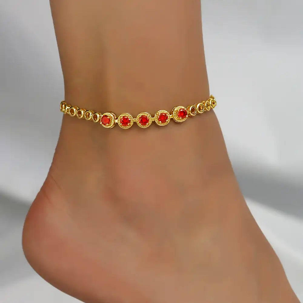 Gold Plated Chain anklet bracelet for women