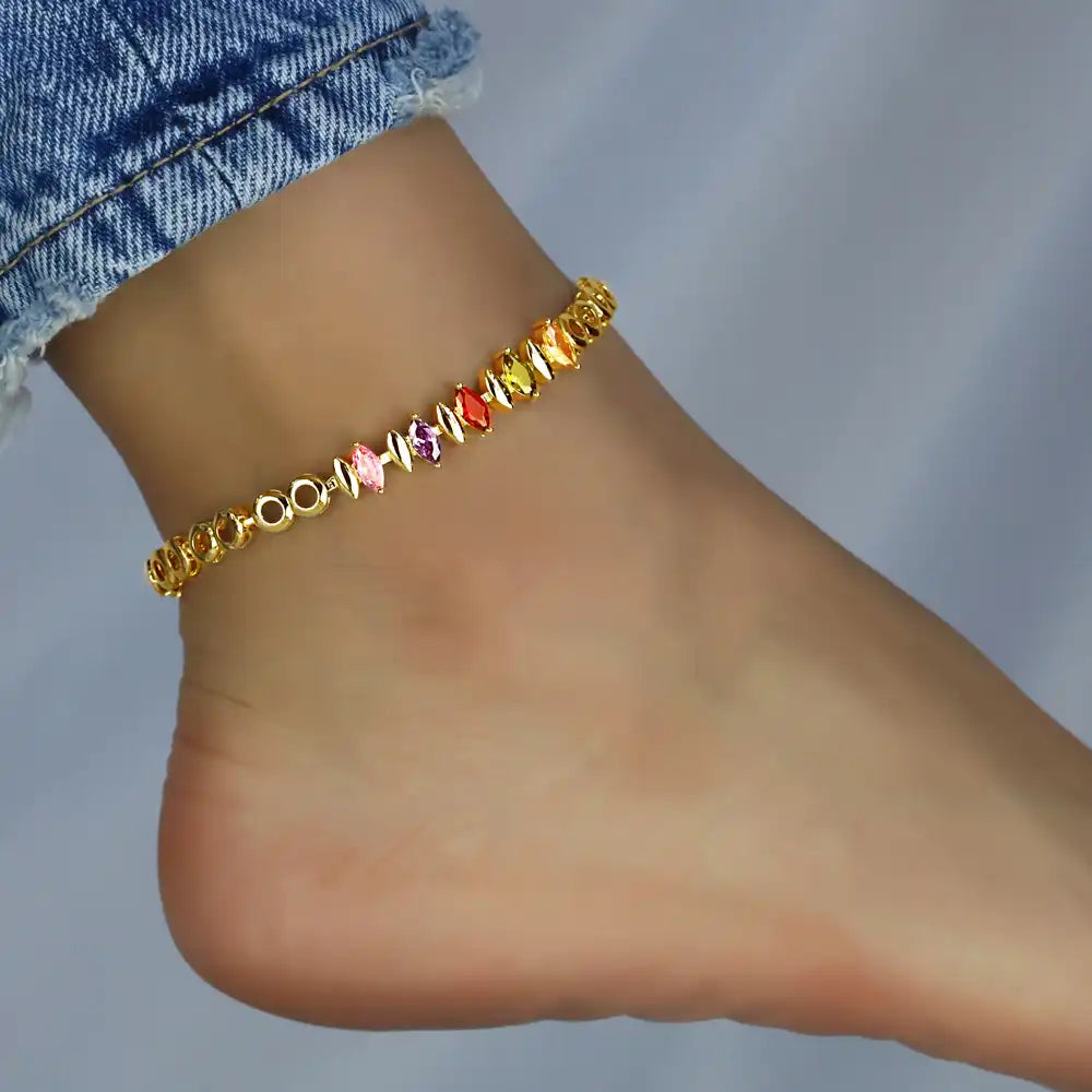 14K Gold Plated Beach Jewelry Anklets