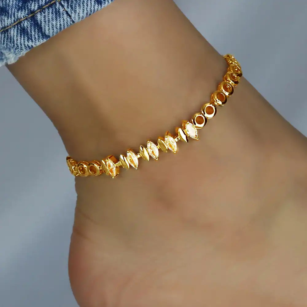 14K Gold Plated Beach Jewelry Anklets