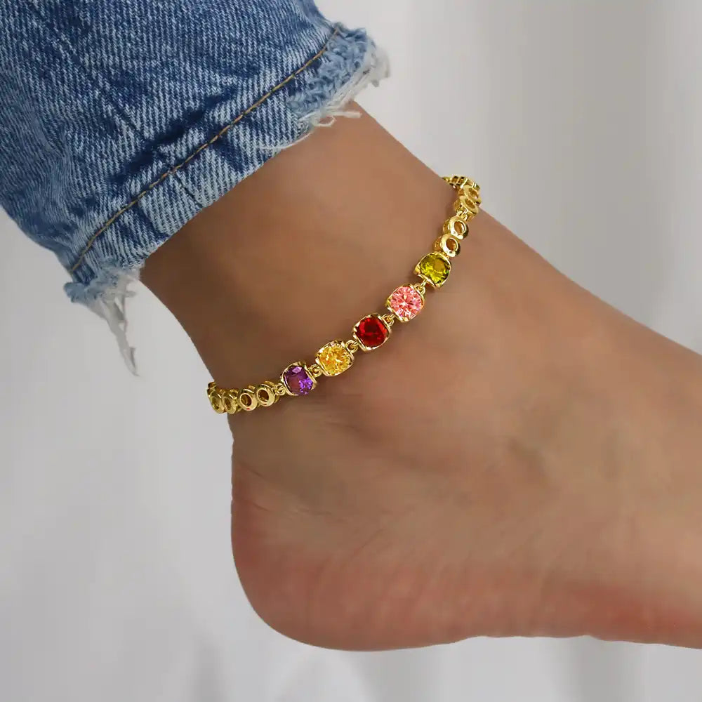 Minimal Gold Plated Foot Jewelry Anklets