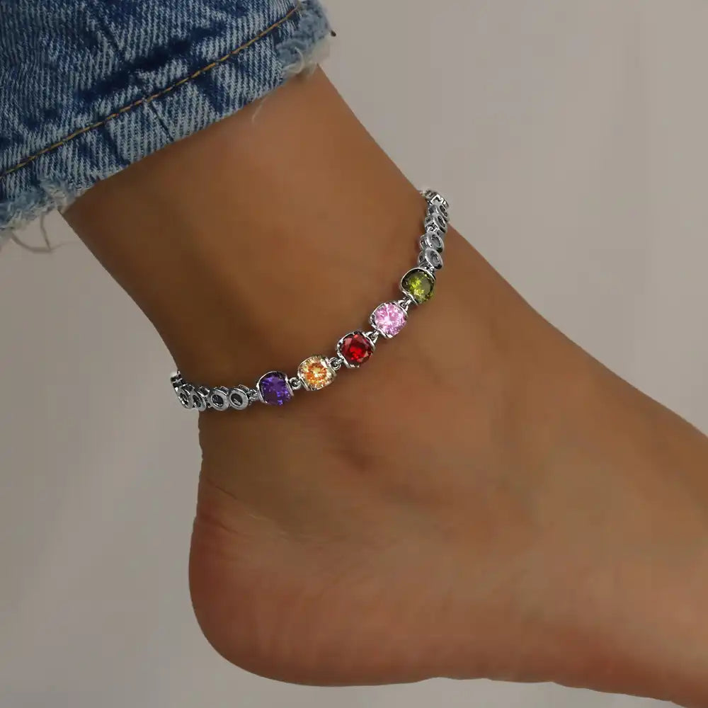 Women's Silver Summer Beach Anklets