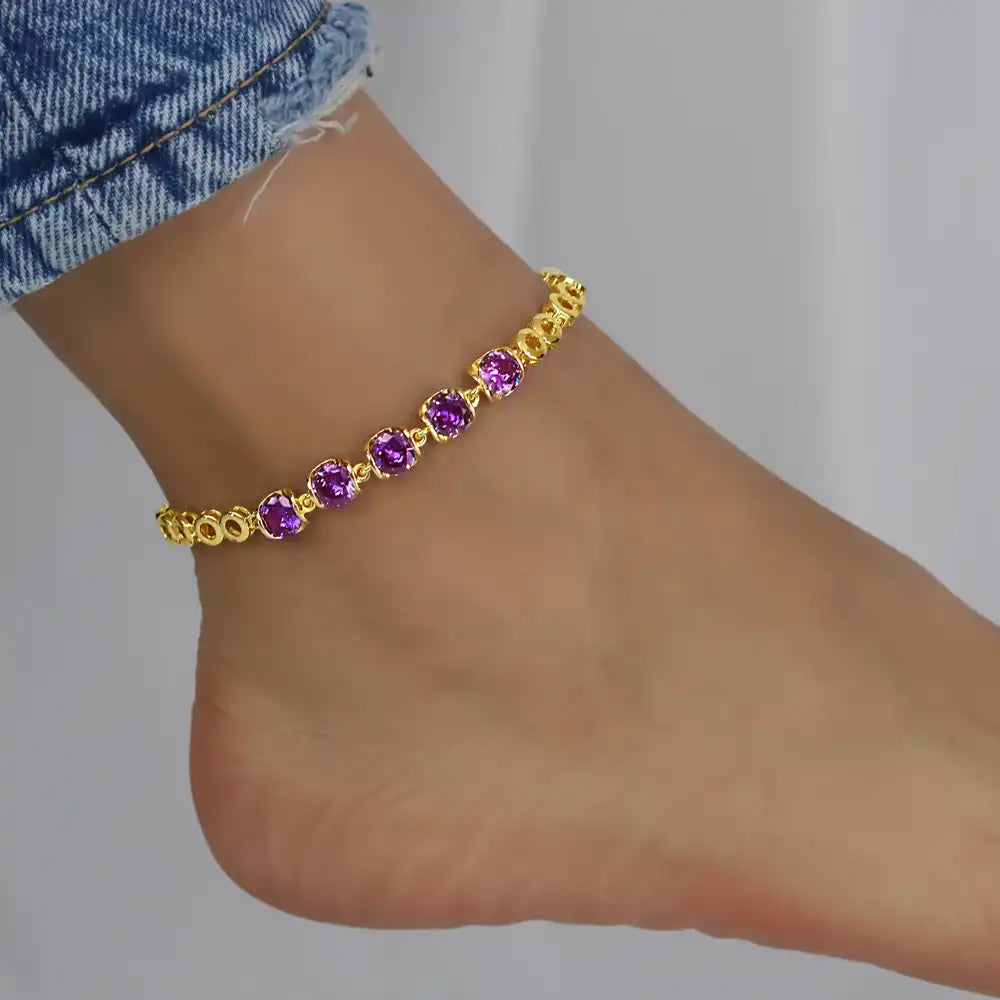 Minimal Gold Plated Foot Jewelry Anklets