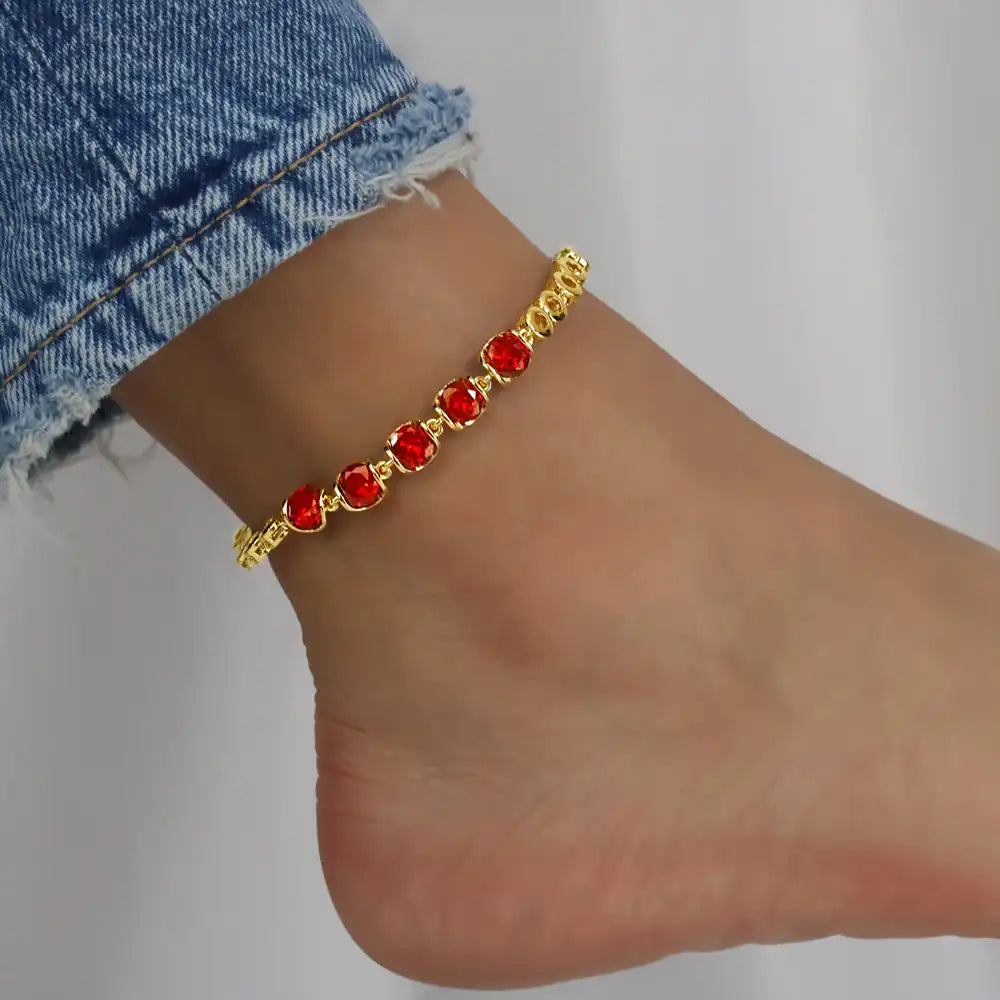 Minimal Gold Plated Foot Jewelry Anklets