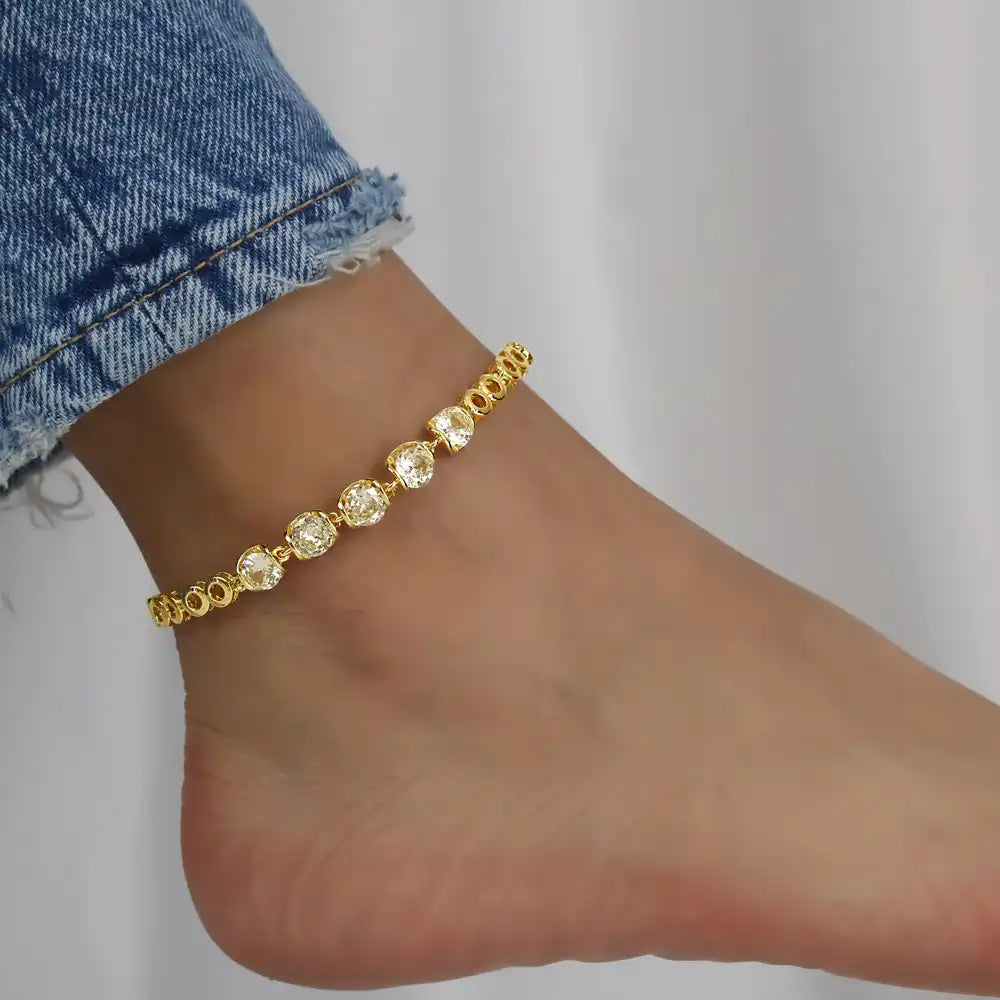 Minimal Gold Plated Foot Jewelry Anklets