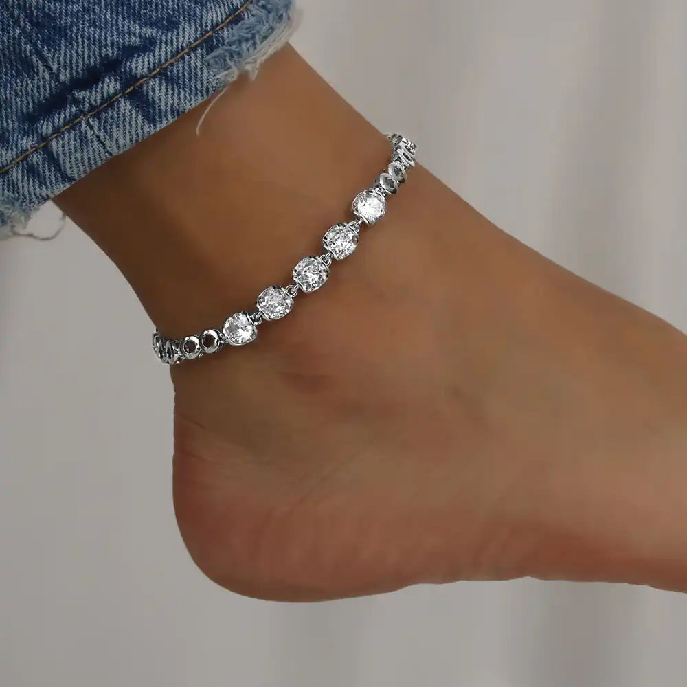 Women's Silver Summer Beach Anklets