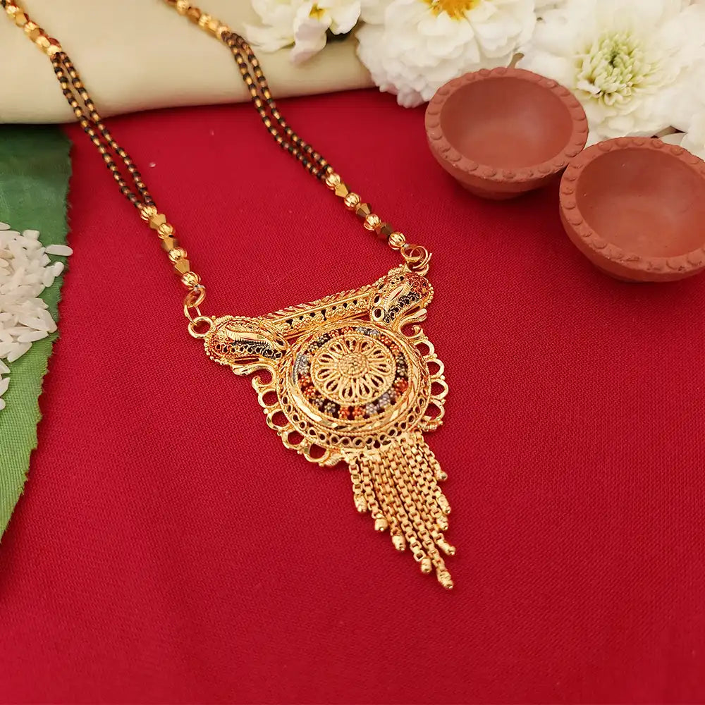 Gold-plated Round Shape Traditional Mangalsutra