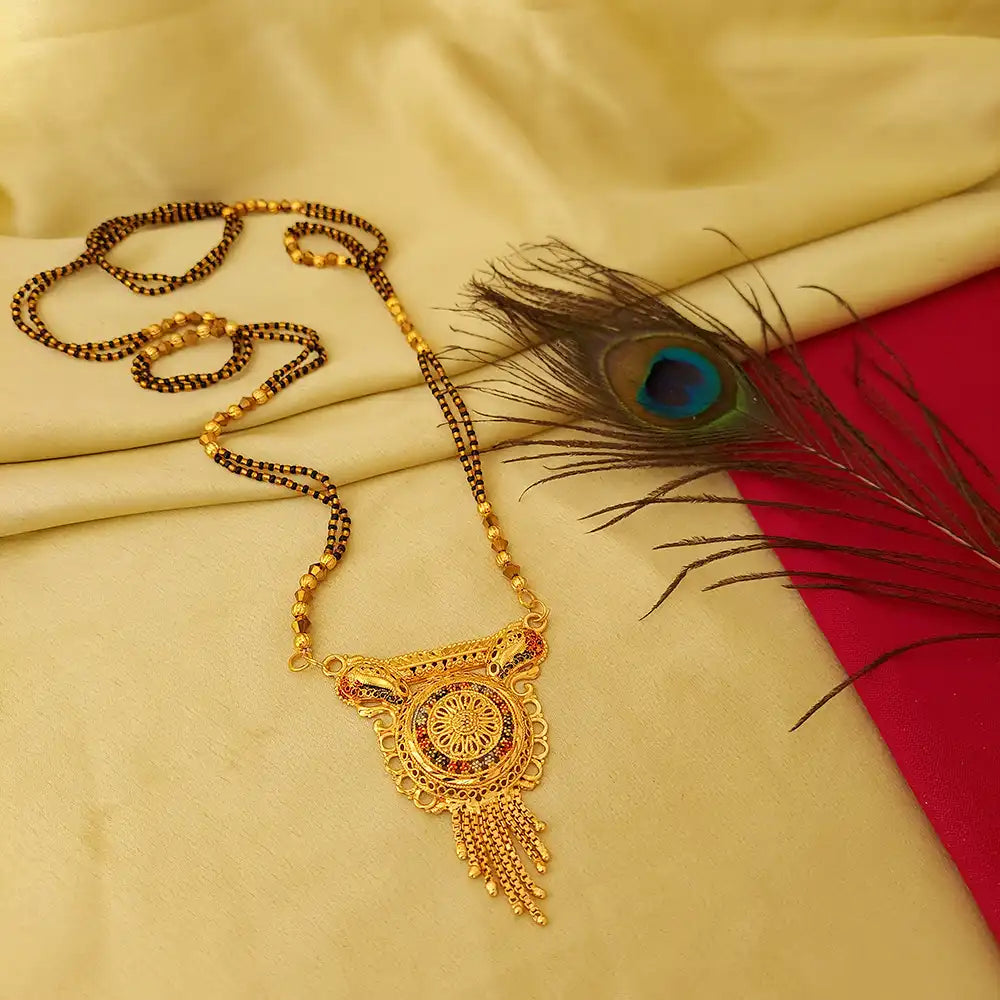 Gold-plated Round Shape Traditional Mangalsutra