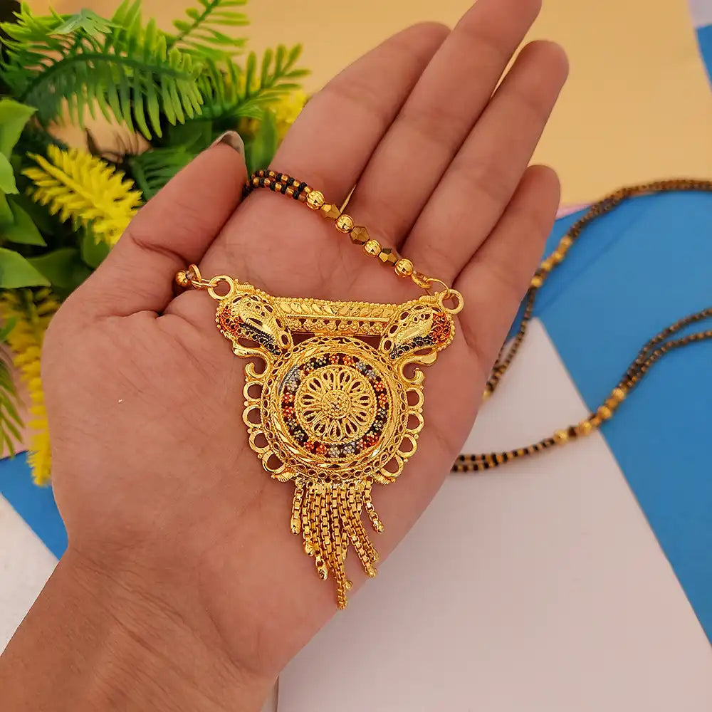 Gold-plated Round Shape Traditional Mangalsutra