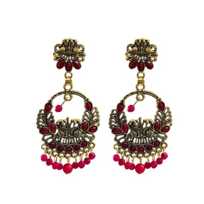 01_1_171d5aca-9041-45bc-a5f2-e9943908f7ae Enamel Peacock Chandbali Earrings