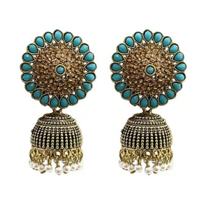 01_1_80bd9e2f-c9ed-4c2e-9c40-1fa87f7c667f Leaf Round Traditional Jhumka Earrings
