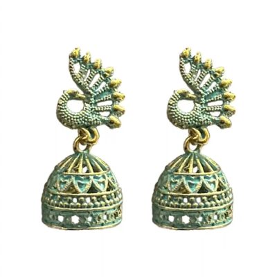 Pearls Peacock Jhumki Earring For Her