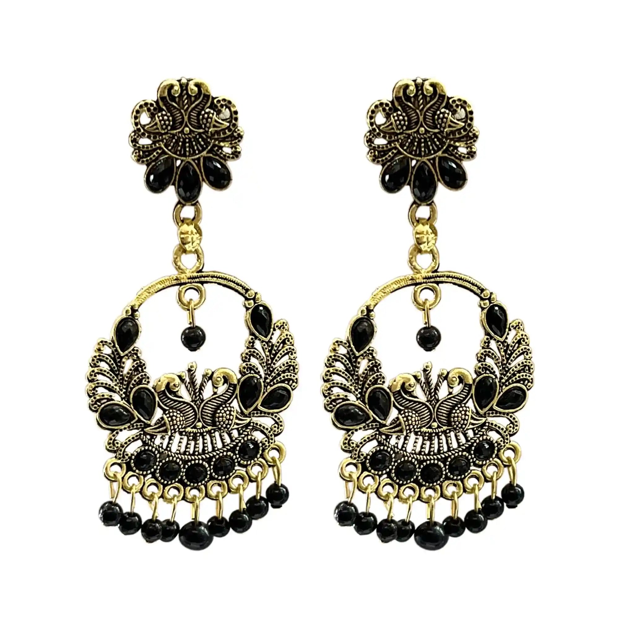 01_9053df9f-2ee0-4ff3-966c-8a72c04eecd9 long chandbali earrings, bridesmaid earrings, peacock earrings, oxidised earrings