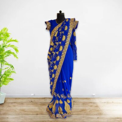 02_b5f94db7-9788-405b-9feb-7da7c7ab48bc Blue Embroidery Saree Blouse for Wedding