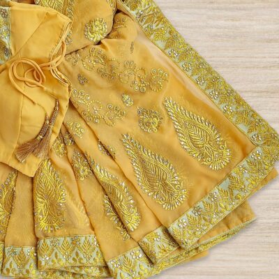 Potato Yellow Gold Boarder Partywear