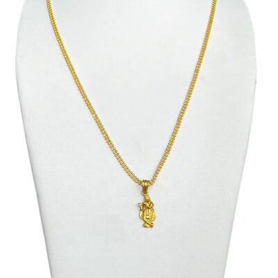 Gold Plated Lord Krishna Locket Pendant Necklace