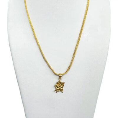 Hindu Goddess mata Laxmi Durga Gold Pendant Necklace