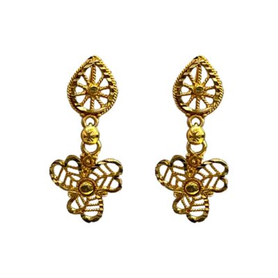 125 Floral Gold Earrings for Girl
