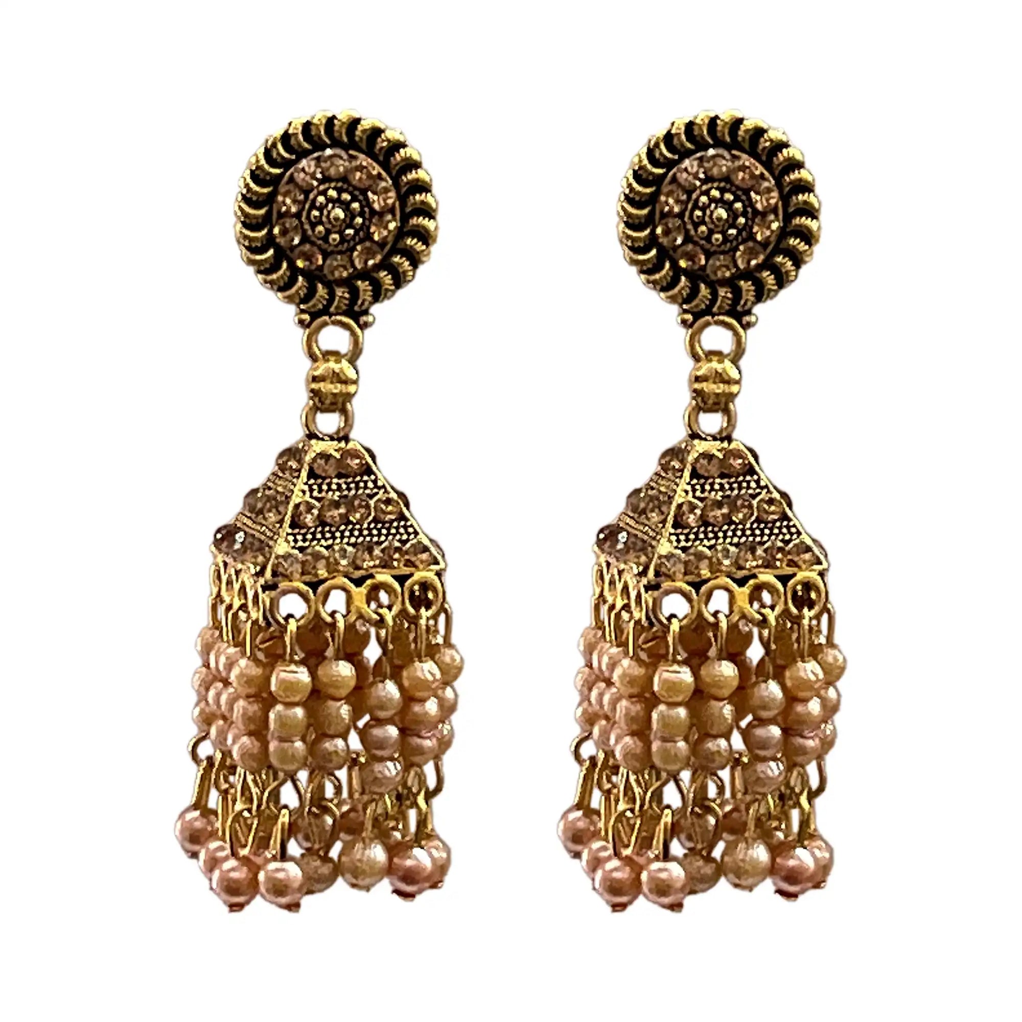 171 jhumka earrings, gold plated earrings, punjabi earrings, polki earrings