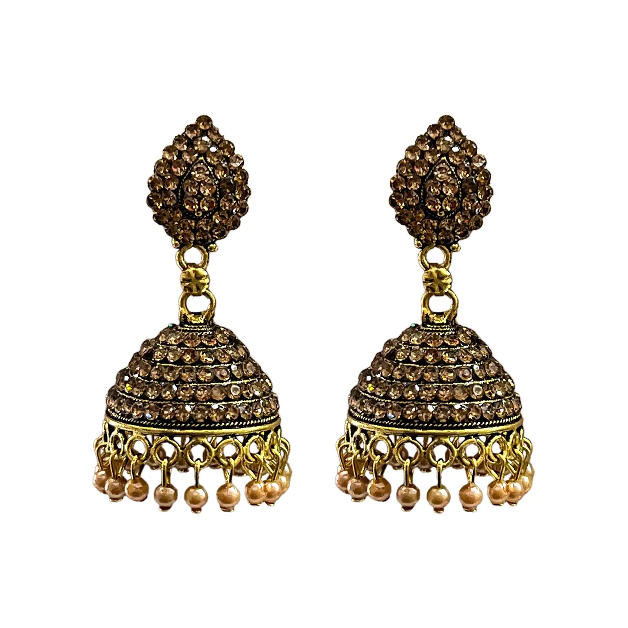 193 gold-plated earrings, wedding women's earrings, traditional jhumka earrings