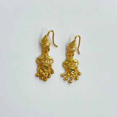 Stylish Golden Triangle Drops Earrings