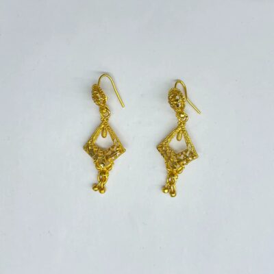 Gold Square Brij Bali Earrings