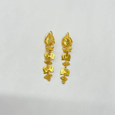 Birds Golden Drop Earrings