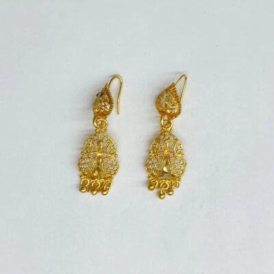 1_5_6bd5f9ee-e452-40f4-b969-f293206b49b6 Gold Leaf Round Drop Earrings