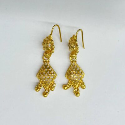 Ethnic Indian Gold Drop Earrings