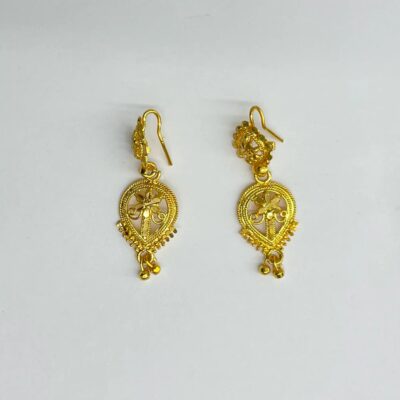 Flower Gold Drop Earring for Gift