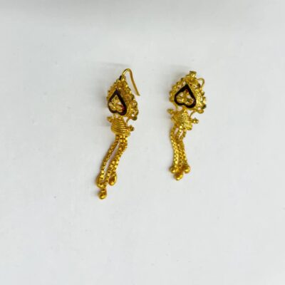 Long Gold Dangle Drop Earrings