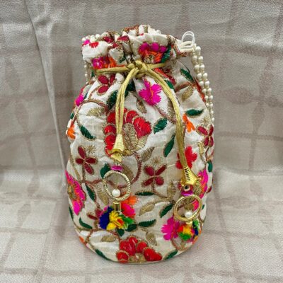 1_aff67386-8b90-418a-96ab-1c6a9733821b Flower Pattern Multicolour Embroidered Potli Bag for Women