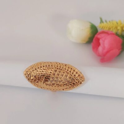Classic Long Indian Gold Plated Ring for Her