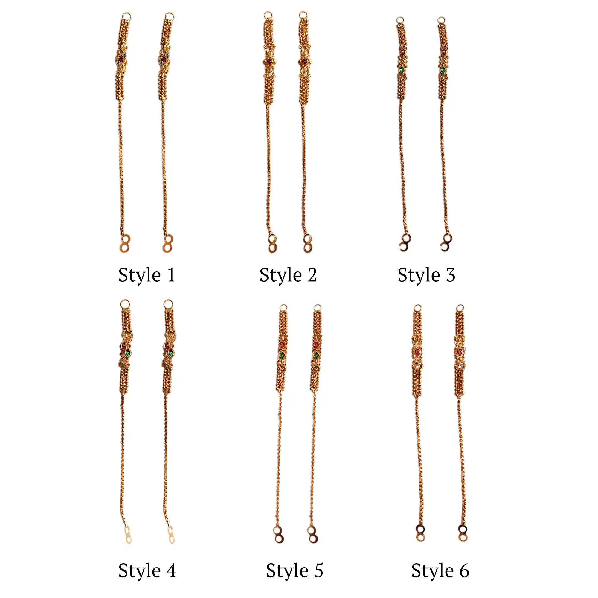 1all1 Gold-Plated Ear Chain