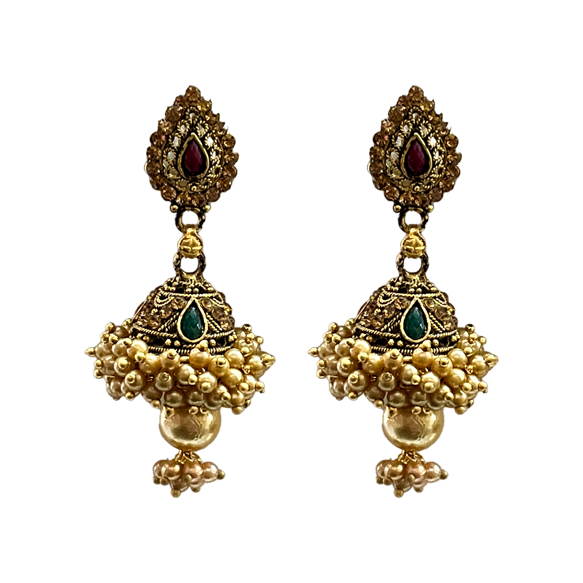 201 gold-plated earrings, traditional women's earrings, bridal drop earrings